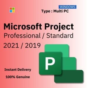 Official box art for Microsoft Project. Genuine 5-PC lifetime license keys available for Project 2021 and 2019 (Pro and Standard), from Delta Keys India.